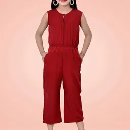 BAESD Girls Crepe Basic Jumpsuit-image-94