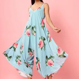 Pasha Printed Shoulder Straps Palazzo Jumpsuit-picture-35