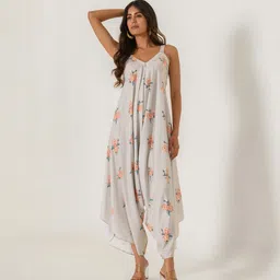 Pasha Printed Shoulder Straps Palazzo Jumpsuit-picture-22