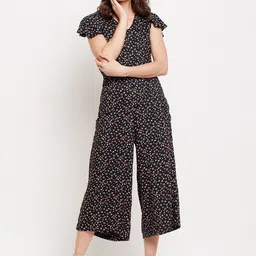 Duke Black & Blue Printed Basic Jumpsuit-24