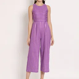 Moomaya Striped Basic Jumpsuit-picture-26