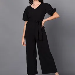 Fashfun Women Black Basic Jumpsuit-image-76