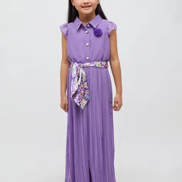 One Friday Girls Shirt Collar Basic Jumpsuit-image-38
