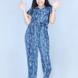 StyleStone Girls Navy Blue & White Basic Jumpsuit-image-80