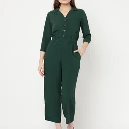 RAASSIO Green Basic Jumpsuit-image-50