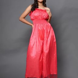 KHUMAAR Shuchi Bhutani Pink & Gold-Toned Embellished Basic Jumpsuit-image-72
