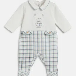 Chicco Boys Checked   Applique Nappy Opening Sleepsuit-image-40