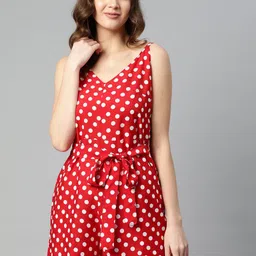 Sleek Italia Polka Dot Printed Sleeveles Playsuit-picture-24