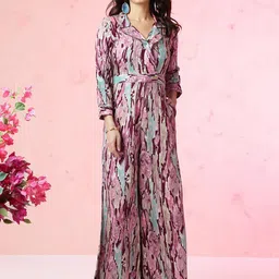 Anouk Shawl Neck Printed Basic Jumpsuit-image-16