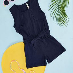 Pantaloons Junior Girls Pink Jumpsuit-picture-36
