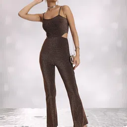 Tokyo Talkies Copper Shoulder Straps Cut Out Basic Jumpsuit-picture-39