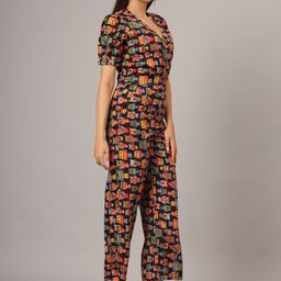 BRINNS Conversational Printed Puff Sleeves Basic Jumpsuit image 4