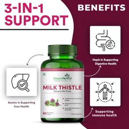 Simply Herbal Milk Thistle 500mg (Pack of 2),  60 capsules  image 4