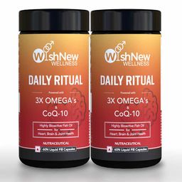 WishNew Wellness Daily Ritual Triple Strength Omega-3 & CoQ-10,  120 capsules -24