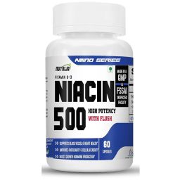 NutriJa Niacin 500mg (Vitamin B-3),  Unflavoured  60 capsules -23