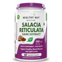 HealthyHey Nutrition Salacia Reticulata Bark Extract, 60 veggie capsule(s)-7
