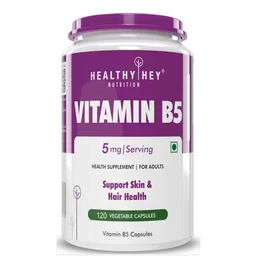 HealthyHey Nutrition Vitamin B5, Unflavoured 120 veggie capsule(s)-picture-38