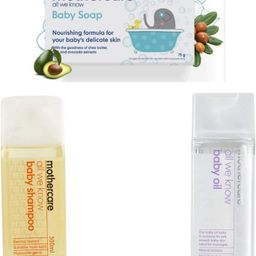 mothercare ALL WE KNOW BABY SHAMPOO 300 ML , BABY SOAP 75G & BABY OIL 300 ML-picture-16