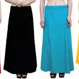 zdea POPLINE COTTON PETTICOAT , RED,BLACK, FIROJI, YELLOW, Cotton Blend Petticoat-picture-16