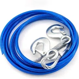 Car Stainless Steel Wire Tow Rope with 7 Ton Blue-16