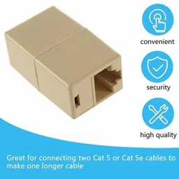 RAREGEAR rj45 Connector Cover Female to Female ethernet Coupler LAN Adapter (4 pcs Set) Lan Adapter-6