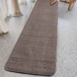 saral home Brown Microfibre 71 x 18 Inches Machine Made Floor Runner-picture-25
