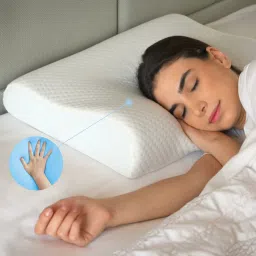 Cool Gel Cervical Orthopedic Memory Foam Pillow for Neck & Shoulder Pain Relief Memory Foam Solid Orthopaedic Pillow Pack of 1-image-2
