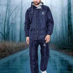 Solid Men Raincoat-4