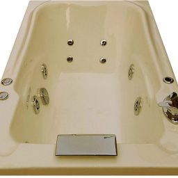 Voyage 5.5 Ft Tub with Jacuzzi, Back Massage and Filler System - Ivory Free-standing Bathtub-image-86