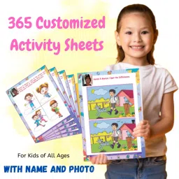 Customized 365 Pages Kids Activity Sheets: Personalized with Child's Name, Photo-24