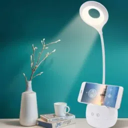 Desk Light with 3 Shades Touch Control Light and Mobile Holder Design Study Lamp-17
