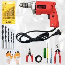10MM Drill Machine with 13Pcs Drill bit & 5Pcs Drill Bit And 6 Hand Tool Kit Power & Hand Tool Kit-23