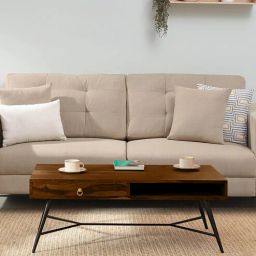woodsworth from pepperfry Goines Sheesham Wood Coffee Table in Scratch Resistant Provincial Teak Finish-picture-25