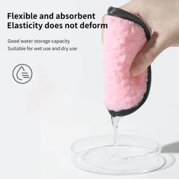 mobfest MobFest® 2 Pcs Reusable Microfiber Makeup Remover Pads, Washable Face Deep Cleansing Round Puff Cloth Towel for Mascara, Eye Shadow, Foundation, Eyeliner, Lipstick, For All Skin Types (2) image 4