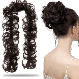 Frill Extensions Elastic Stretchable Synthetic Frill Add Volume Wavy Messy Hair Extension-image-54