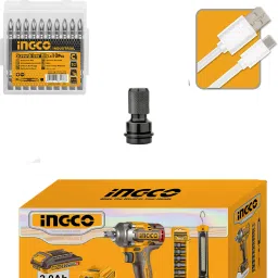 ingco 20v Cordless 2 pcs combo kit COSLI23048 Cordless Impact Wrench image 5