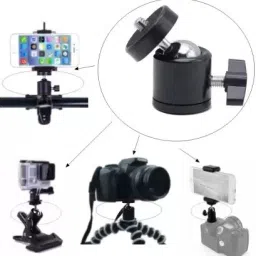 POZUB Tripod Mount Ball Head with 1/4" Screw Thread Base Camera Mount Adapter Tripod Ball Head, Tripod Clamp, Tripod Bracket, Tripod Kit, Monopod, Monopod Kit, Tripod image 2