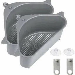 Sink Basket Strainer Multi-Functional Kitchen Triangle Drain Sink Storage Rack Strainer-10