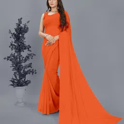 Solid/Plain Bollywood Georgette Saree-picture-18