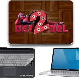 Lonaar 3IN1 Vinyl Decal Laptop Skin Sticker Combo With Screen Guard & Key Guard (3394) Combo Set-picture-31