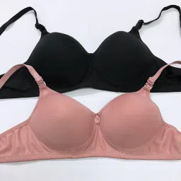 Pack of 2 Women T-Shirt Lightly Padded Bra-picture-32