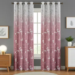 kraftiq homes 214 cm (7 ft) Polyester Room Darkening Door Curtain (Pack Of 2)-picture-9