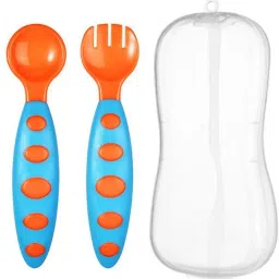 BPA Free Extra Safe Silicone Feeding/Training Spoon with Box for Baby- SILICON-image-96
