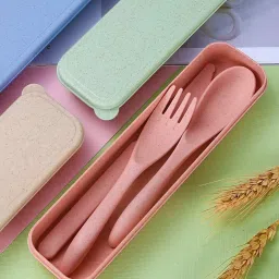 Wheat Straw Cutlery Set,Utensils for Travel,Work,Picnic,Camping And Daily Use Polypropylene, Plastic Dessert Knife-41