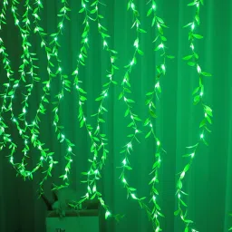 216 LEDs 3 m Green Steady Leaf Rice Lights-20