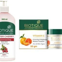Winter Cherry Lotion -300ml & Vitamin C Moisture Treatment -50g (Pack of 2)-image-5