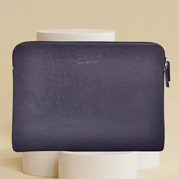 OLIVE MIST Unisex Blue Leather Laptop Sleeve-image-51
