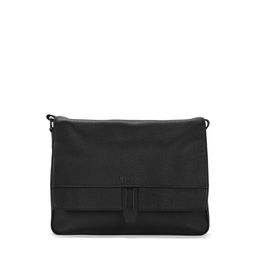ARCADIO Unisex Black Leather Laptop Bag with Detachable Shoulder Strap-25