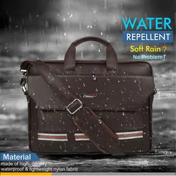 ZIPLINE Unisex Brown Textured Laptop Bag-picture-42