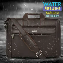 ZIPLINE Unisex Brown Laptop Bag-image-2
